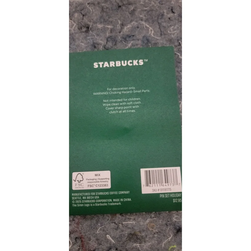 Starbucks 2025 3-Pin Set Limited Edition Package‎ NWT